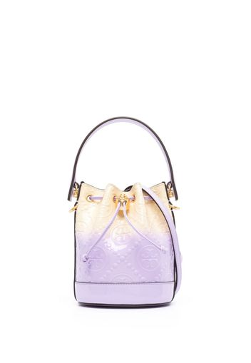 Tory Burch monogram dip-dye bucket bag - Violett