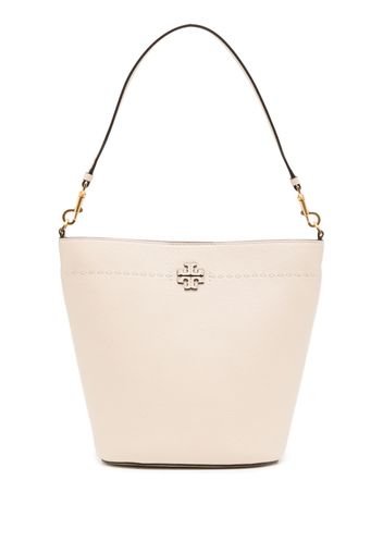 Tory Burch McGraw logo bucket bag - Weiß