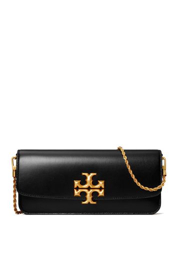 Tory Burch Eleanor logo-plaque leather clutch bag - Schwarz