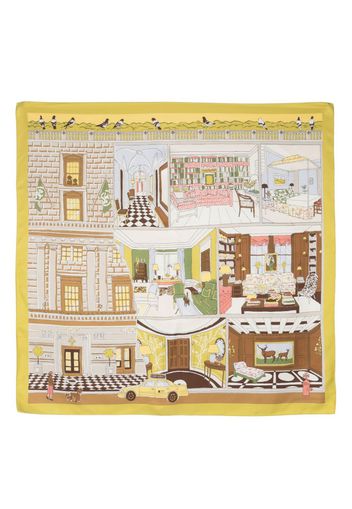 Tory Burch Dollhouse silk scarf - Braun