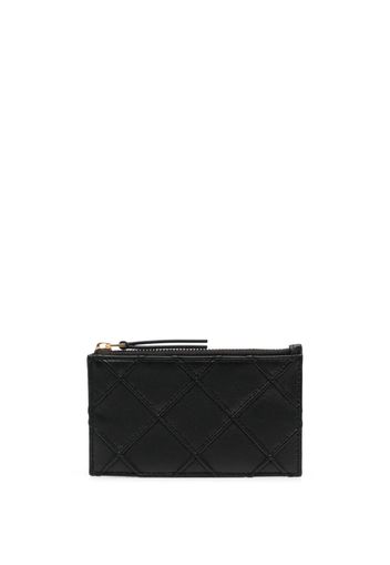 Tory Burch diamond-quilted leather wallet - Schwarz