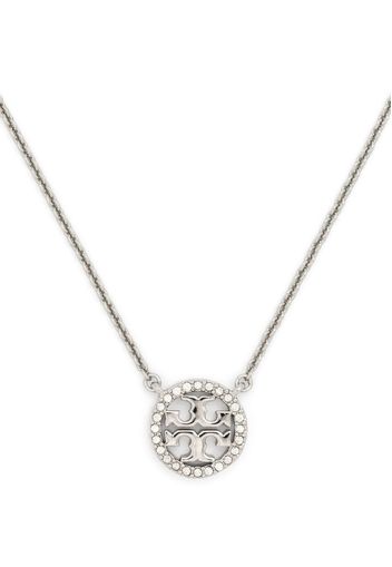 Tory Burch Miller logo-pendant necklace - Silber