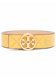 Tory Burch monogram leather buckle belt - Gelb