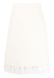 Tory Burch layered midi skirt - Nude