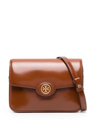 Tory Burch logo-plaque crossbody bag - Braun