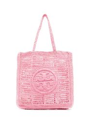 Tory Burch Ella crocheted-raffia tote bag - Rosa