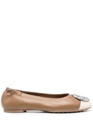 Tory Burch Claire leather ballerina shoes - Braun