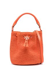 Tory Burch faux-shearling bucket bag - Orange