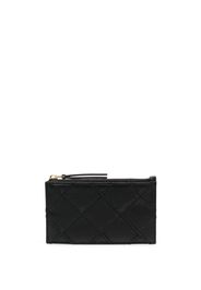 Tory Burch diamond-quilted leather wallet - Schwarz