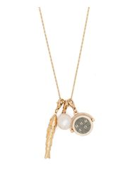 Tory Burch statement-pendant charm-detail necklace - Gold