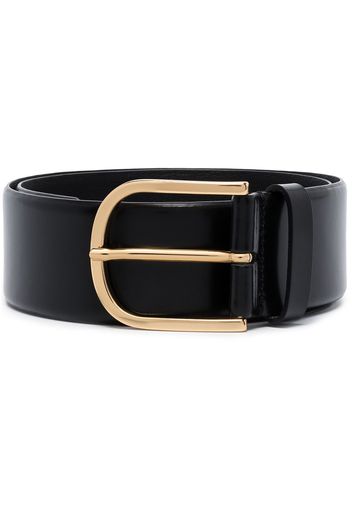 Totême buckle-fastening leather belt - Schwarz