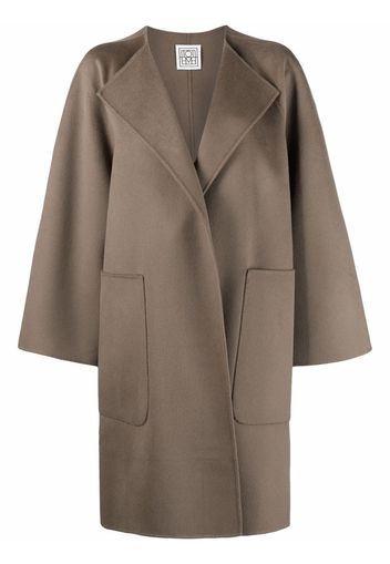 Totême Doublé patch-pocket cape coat - Braun