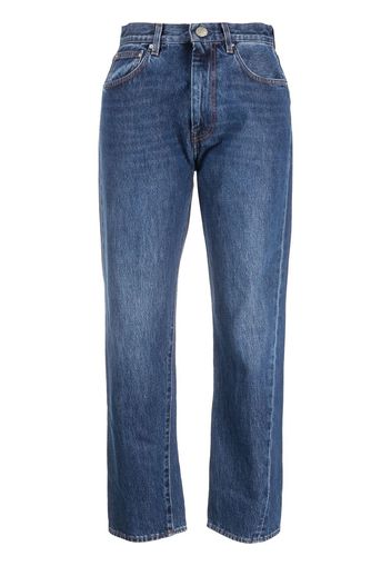 Totême organic cotton straight-leg jeans - Blau