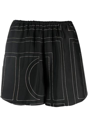 TOTEME geometric-print shorts - Schwarz