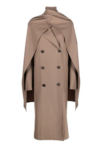 TOTEME scarf-neck trench coat - Braun