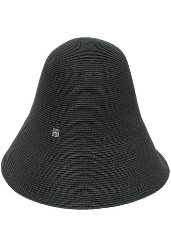 TOTEME logo-plaque detail bucket hat - Schwarz