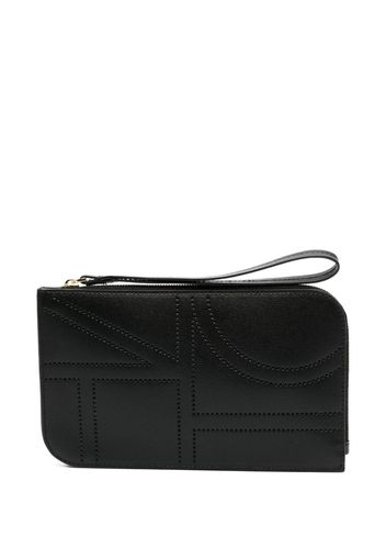 TOTEME perforated zipped clutch bag - Schwarz