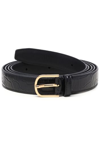 TOTEME crocodile-effect wrap leather belt - Schwarz