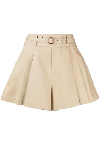 tout a coup belt pleated shorts - Braun