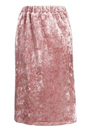 tout a coup velvet-effect midi-skirt - Rosa