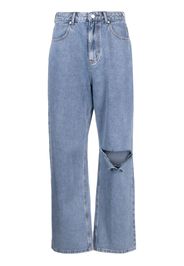 tout a coup ripped wide-leg trousers - Blau