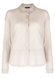 Transit panelled virgin wool-blend top - Nude