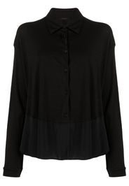 Transit panelled virgin wool-blend top - Schwarz