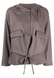 Transit layered hooded jacket - Braun