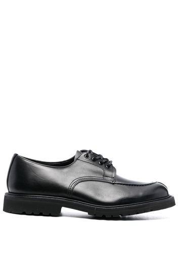 Tricker's lace-up leather Derby shoes - Schwarz