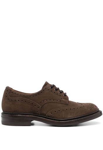 Tricker's brogue-detail suede brogues - Braun