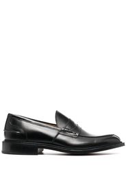 Tricker's almond toe leather loafers - Schwarz