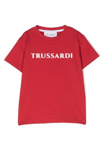 TRUSSARDI JUNIOR logo-print detail T-shirt - Rot