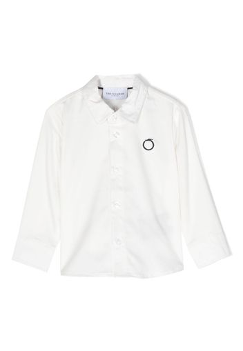 TRUSSARDI JUNIOR logo-embroidered cotton shirt - Weiß