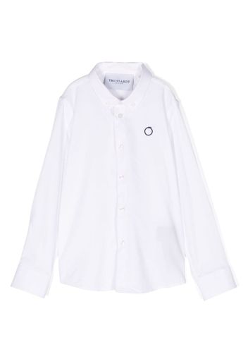 TRUSSARDI JUNIOR logo-embroidered button-down shirt - Weiß