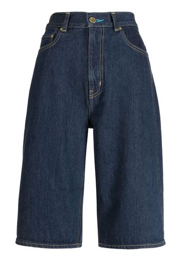 Tu es mon Tresor Jeans-Bermudas mit hohem Bund - Blau