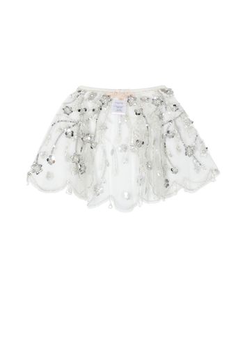 Tutu Du Monde Daisy scallop-edge embellished cape - Weiß