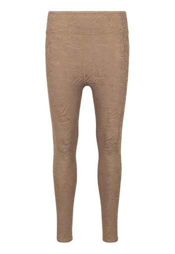 Twenty Montreal Swirl 3D Activewear "Mocha Brown" leggings - Braun