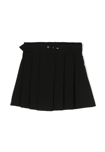 TWINSET Kids belted pleated miniskirt - Schwarz