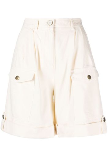 TWINSET belted cotton cargo shorts - Nude