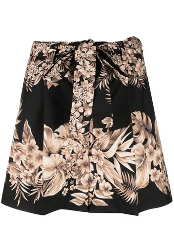 TWINSET floral-print detail shorts - Schwarz