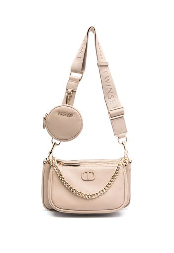 TWINSET Together logo-plaque crossbody bag - Nude