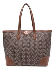 TWINSET Shopper mit Blumen-Print - Braun