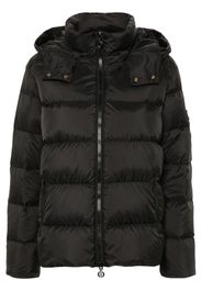 TWINSET logo-patch padded jacket - Schwarz