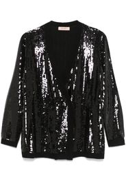 TWINSET sequinned double-breasted cardigan - Schwarz