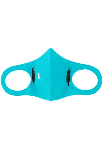 U-Mask Mundschutz mit Logo-Print - Blau