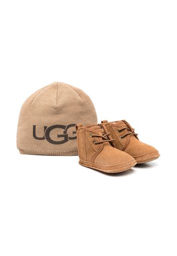 UGG Kids Schnürstiefel mit Shearling-Futter - Braun