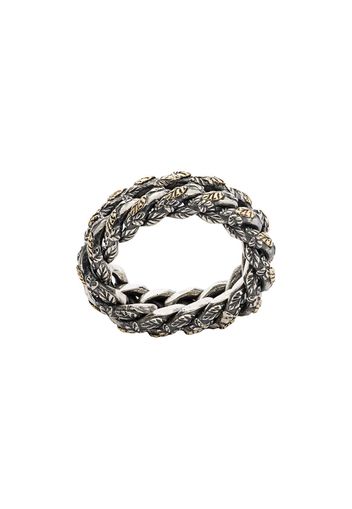 Ugo Cacciatori Ring mit verflochtenem Design - Silber