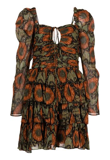 Ulla Johnson Kleid mit abstraktem Print - Orange