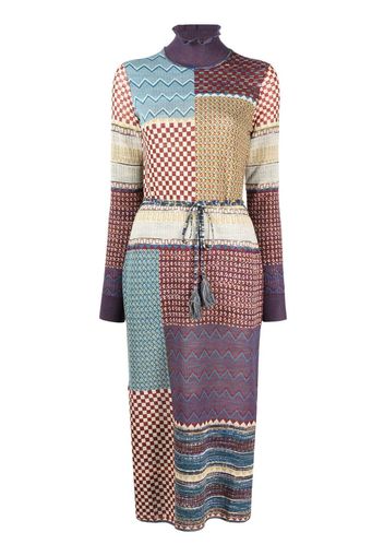 Ulla Johnson Almira patchwork-print knitted dress - Mehrfarbig