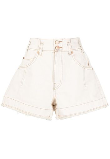 Ulla Johnson Weite Shorts mit hohem Bund - Weiß